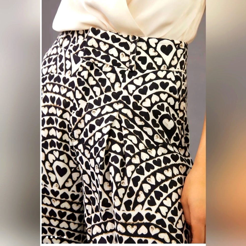 Farm Rio x Anthropologie Heart Pleated Wide-Leg Pant-Size XS-NWOT(never worn)🦜 - Picture 5 of 8